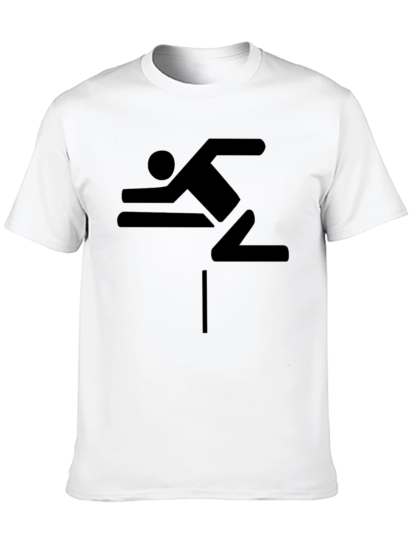Hurdler Graphic T-Shirt - Black Sporty Design