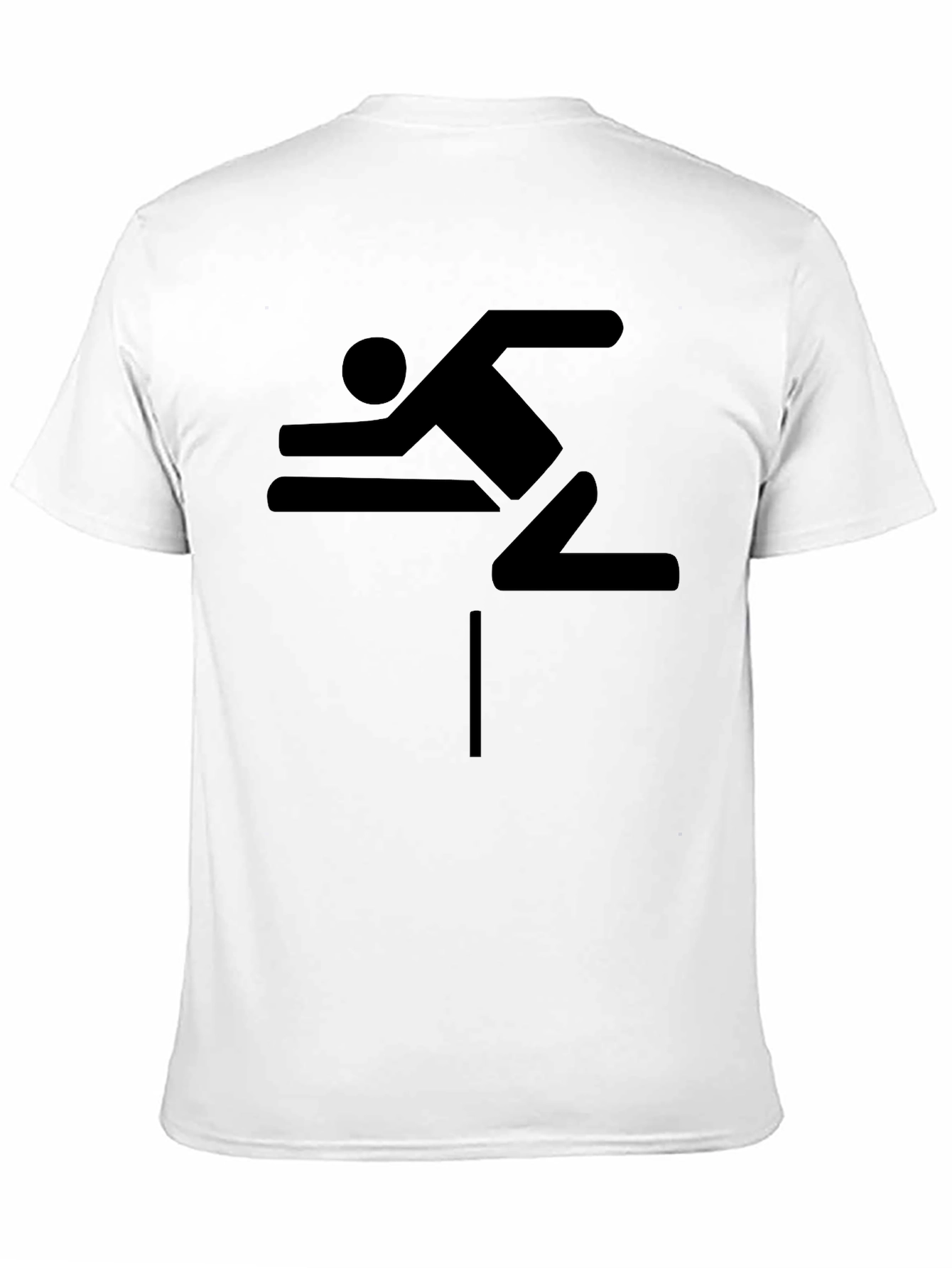 Hurdler Graphic T-Shirt - Black Sporty Design