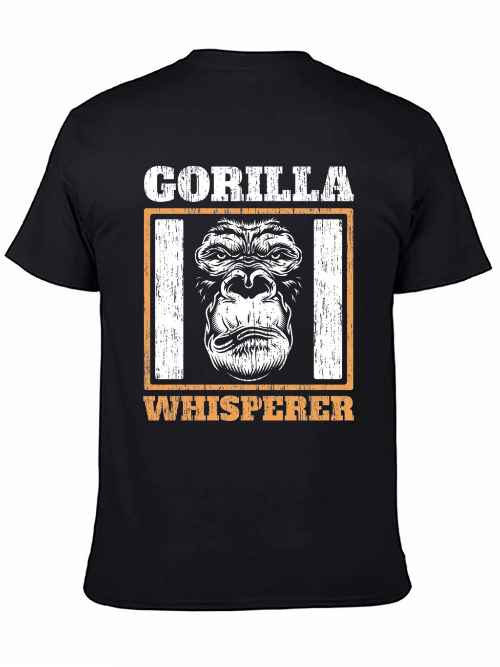 Gorilla Whisperer Graphic Tee - Black Cotton T-Shirt