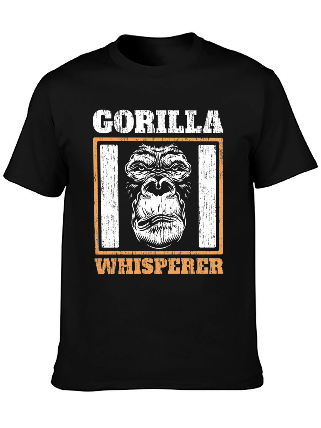 Gorilla Whisperer Graphic Tee - Black Cotton T-Shirt