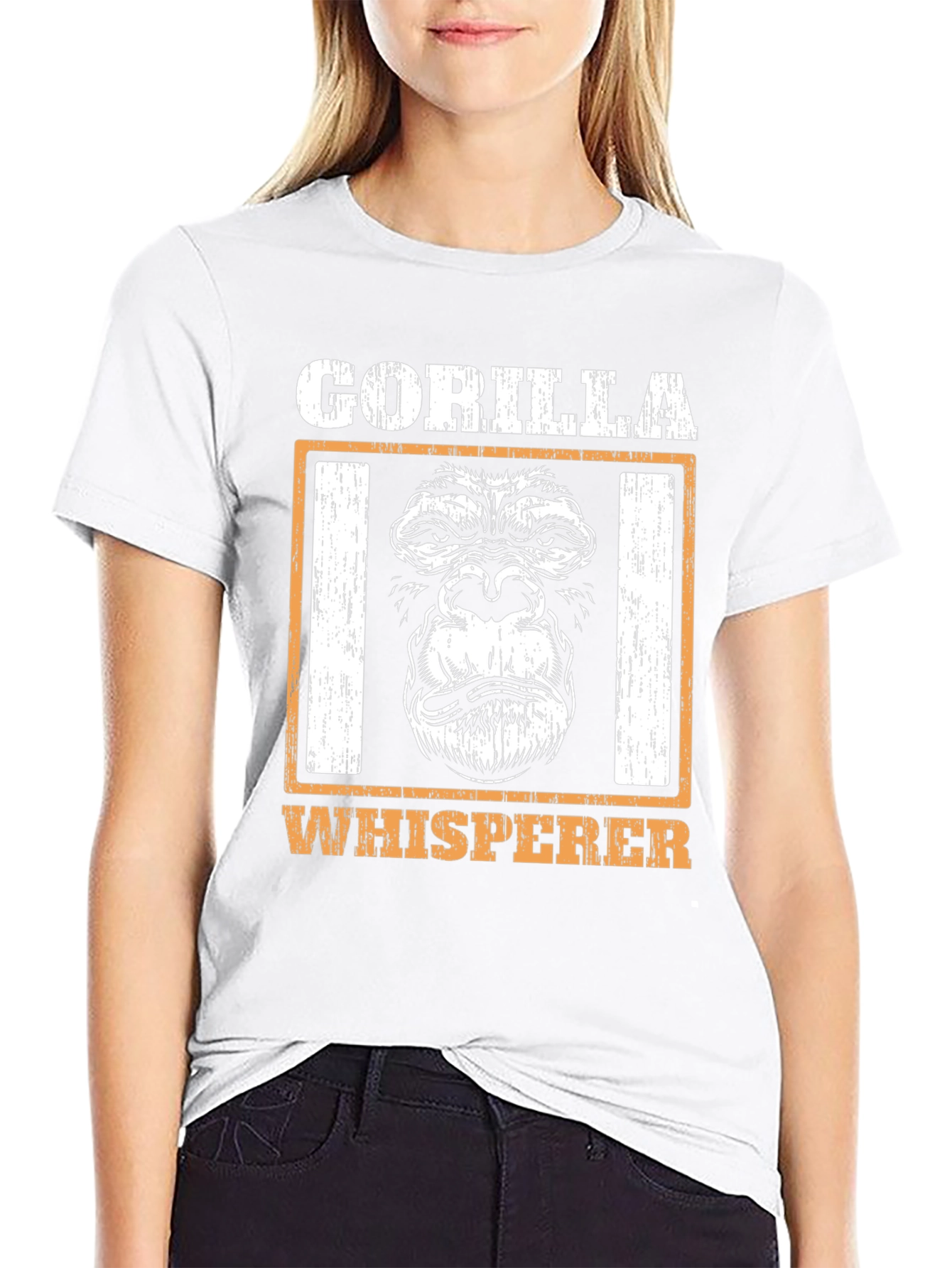 Gorilla Whisperer Graphic Tee - Black Cotton T-Shirt