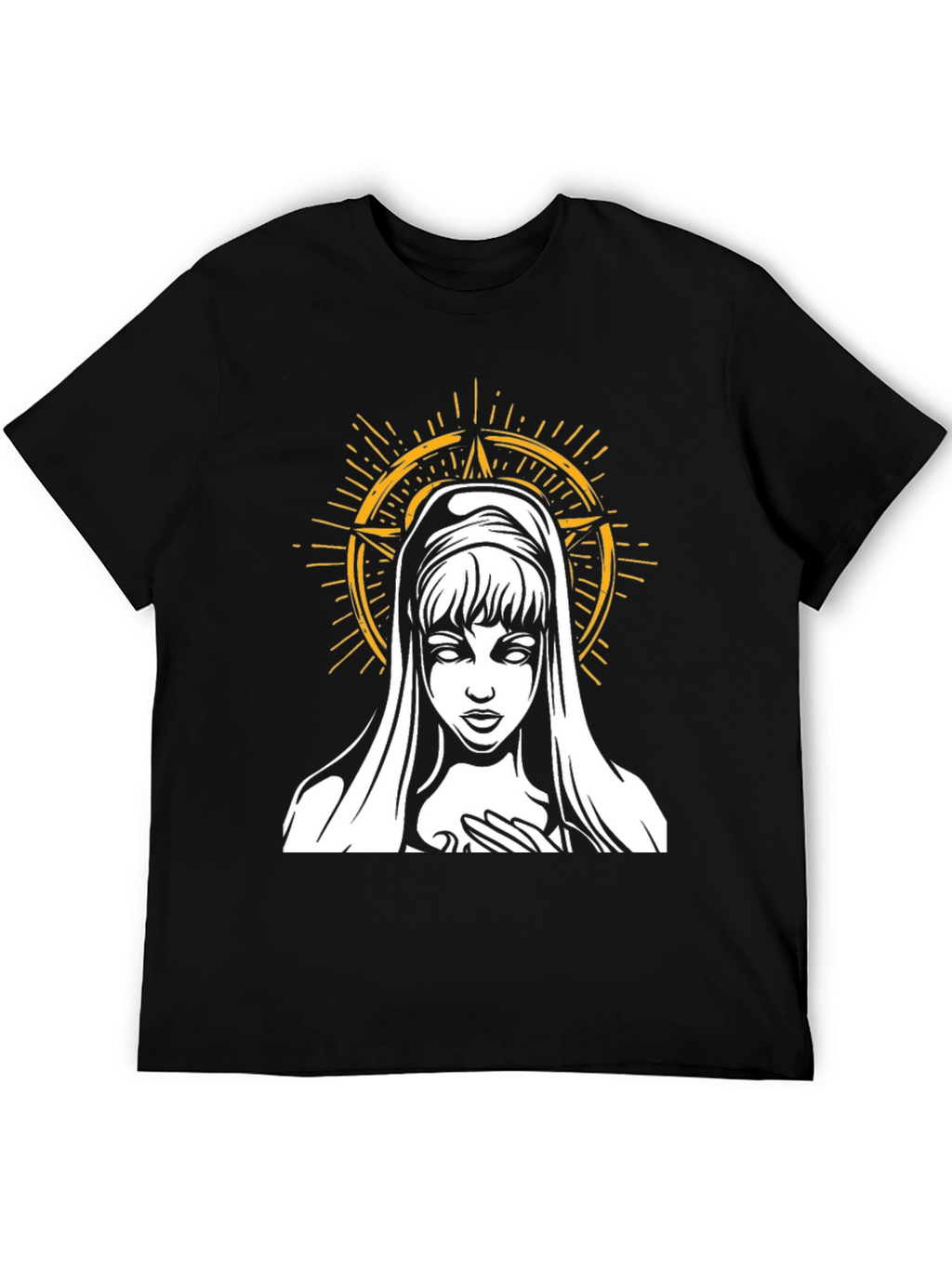 Virgin Mary Graphic Tee - Dark Aesthetic T-Shirt