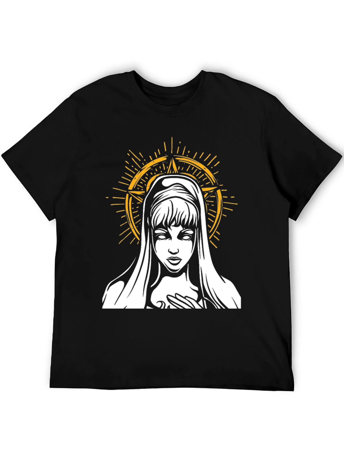 Virgin Mary Graphic Tee - Dark Aesthetic T-Shirt
