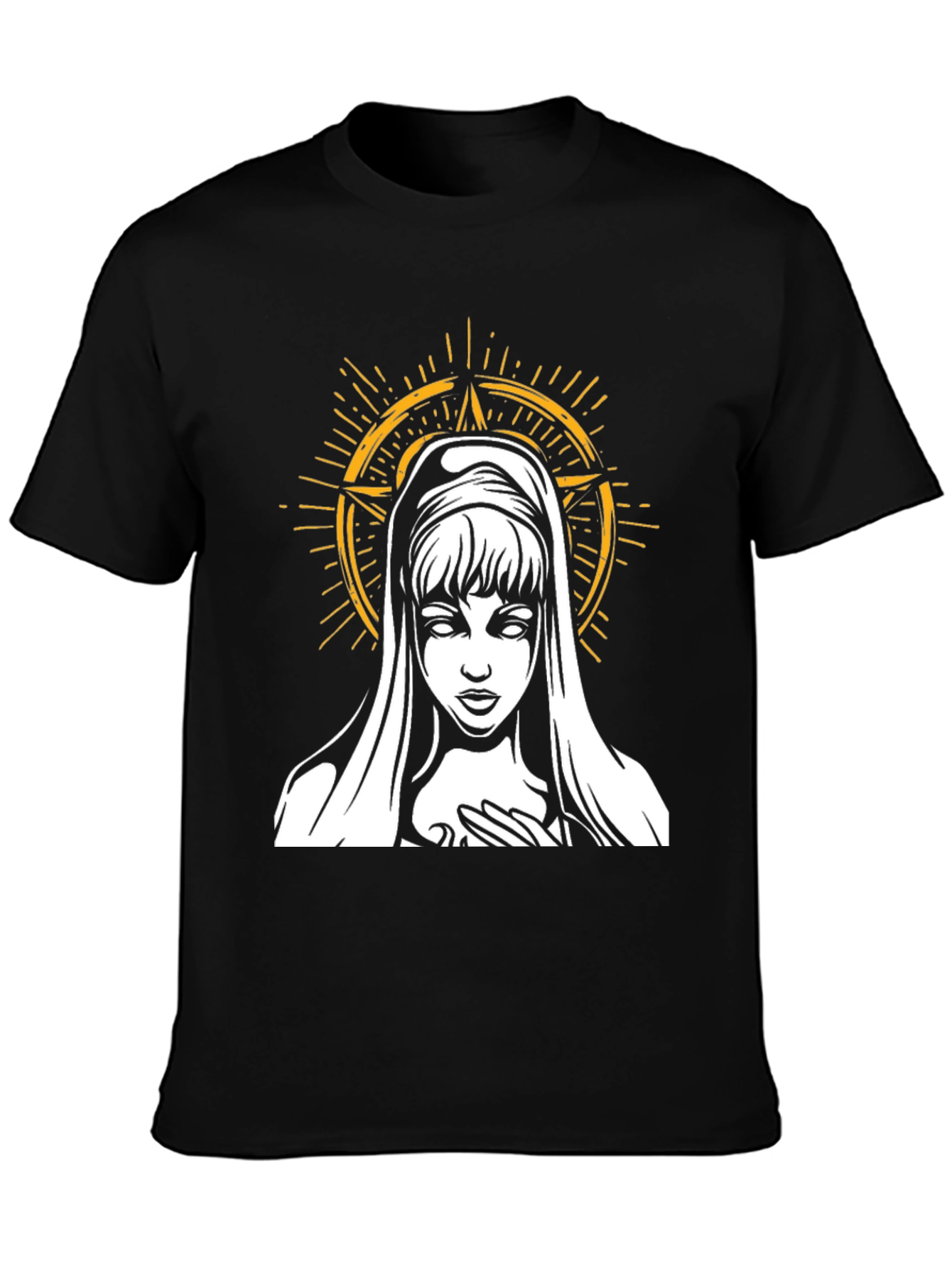 Virgin Mary Graphic Tee - Dark Aesthetic T-Shirt