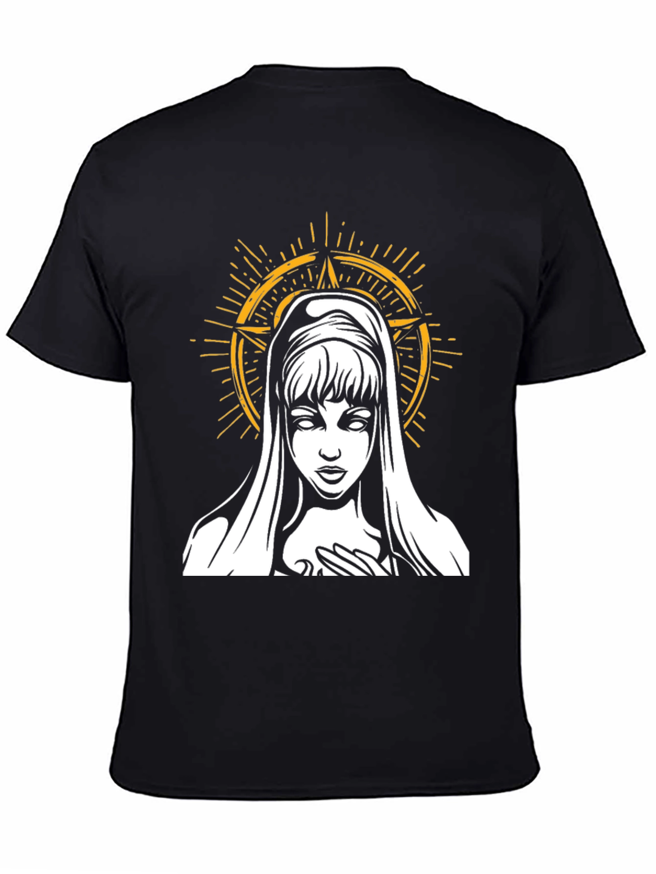 Virgin Mary Graphic Tee - Dark Aesthetic T-Shirt