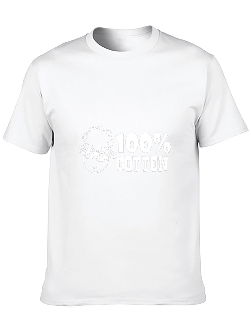 100% Cotton Sheep Graphic Black T-Shirt