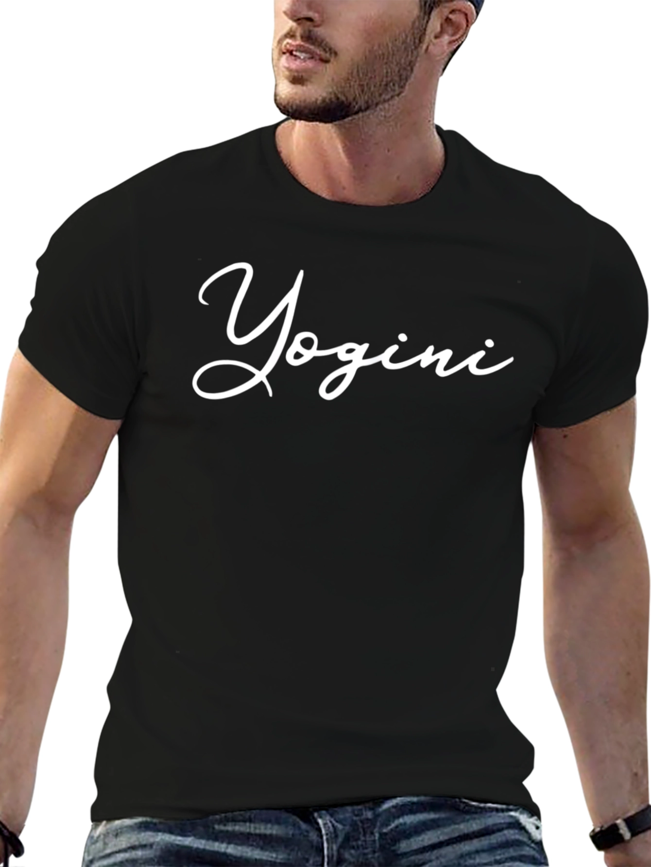 Yogini Script Black T-Shirt - Unisex Yoga Apparel