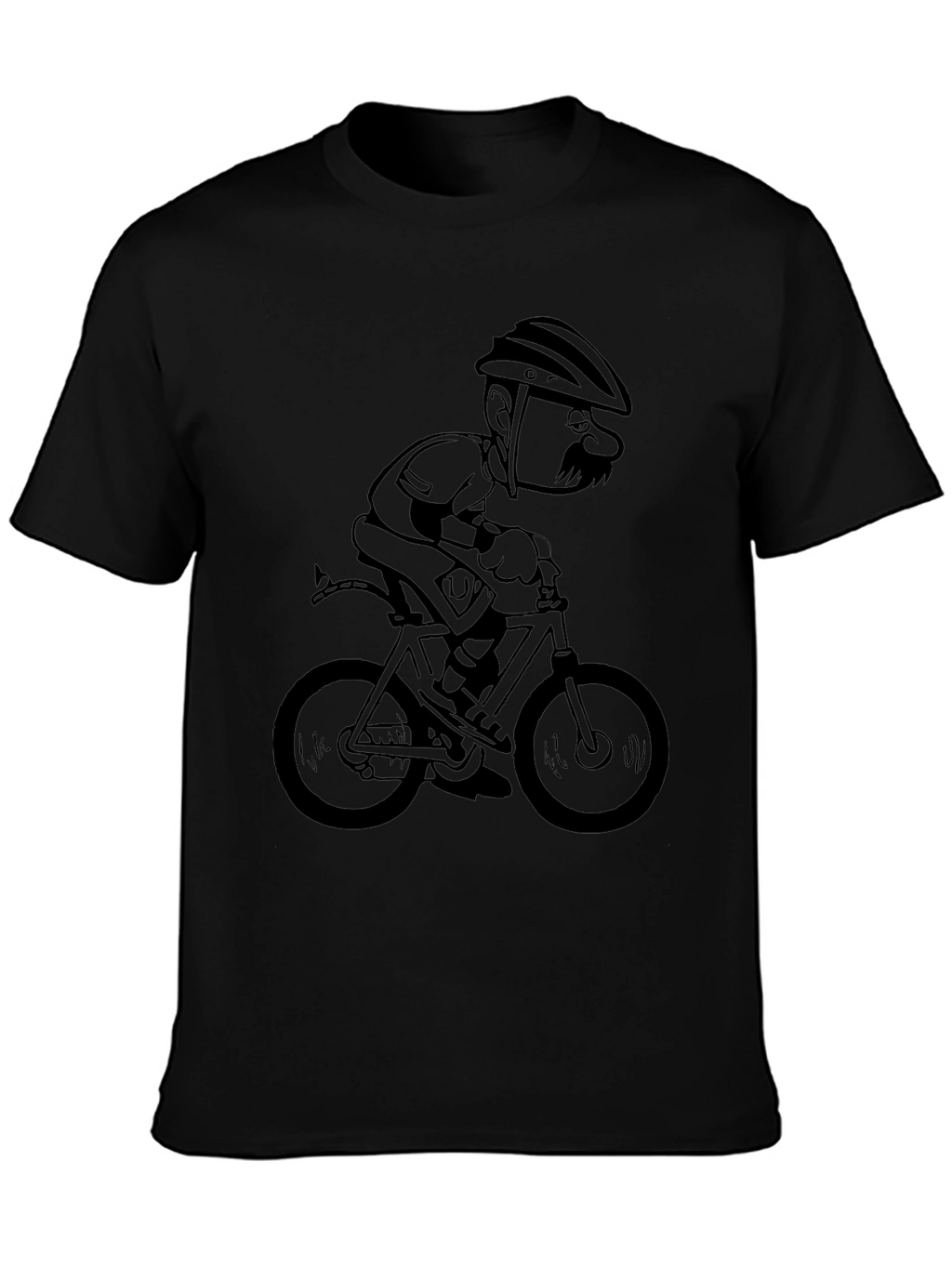 Cartoon Cyclist Graphic T-Shirt