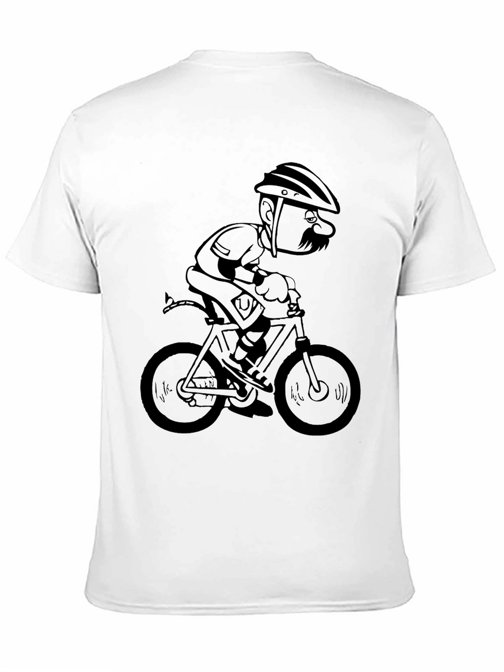 Cartoon Cyclist Graphic T-Shirt