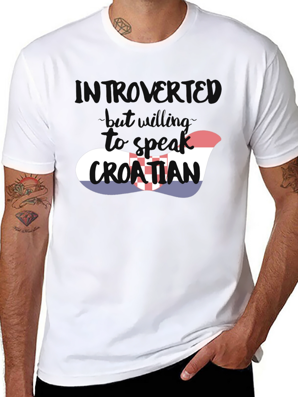 Introvert Will Speak Croatian T-Shirt