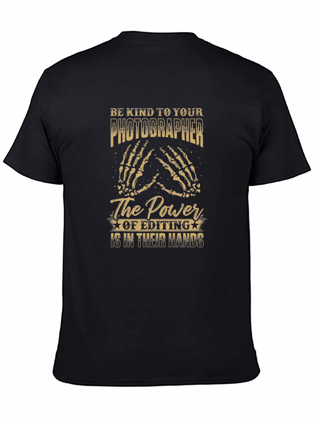 Photographer Editing Power T-Shirt - Black Graphic Tee
