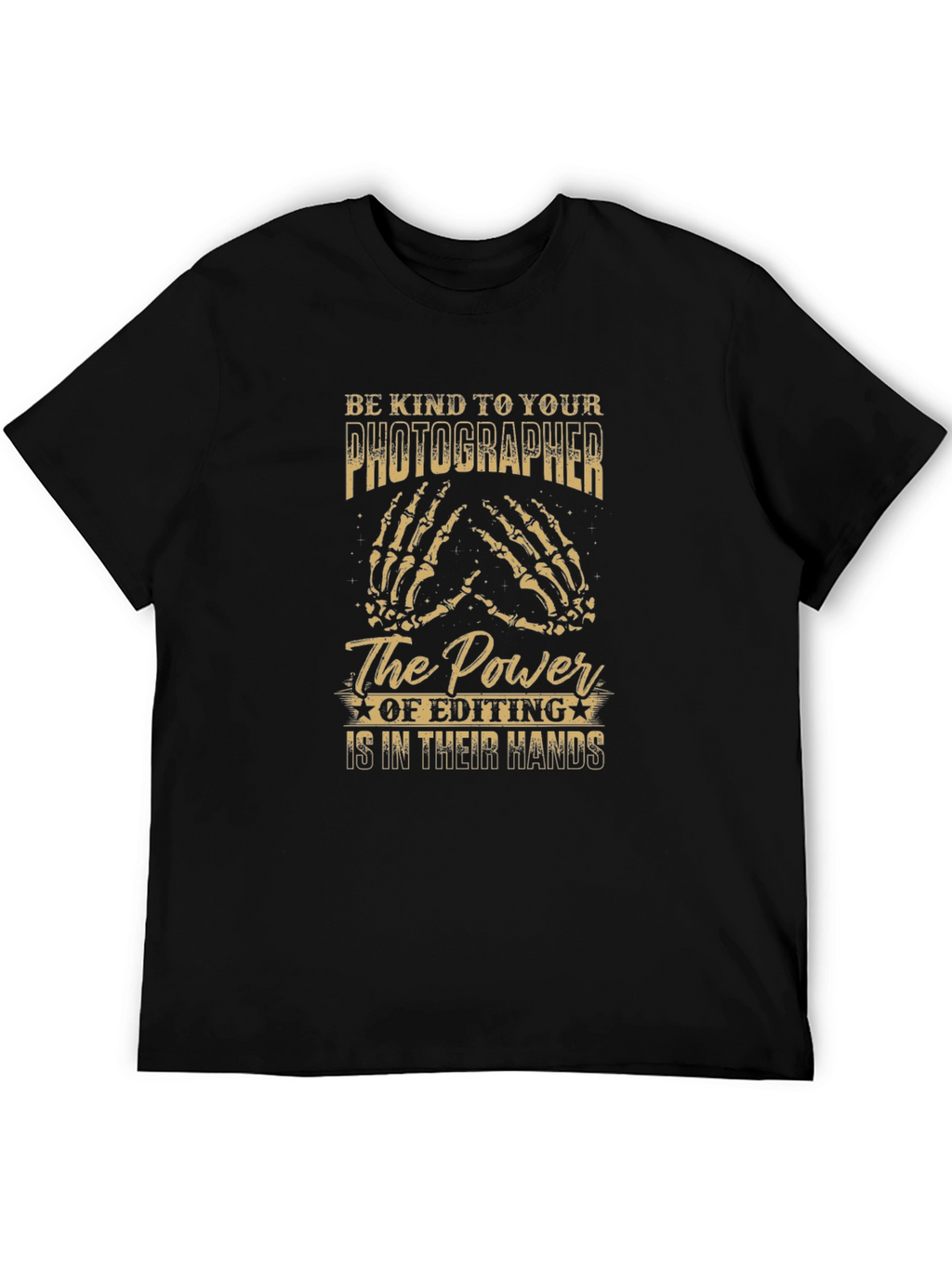 Photographer Editing Power T-Shirt - Black Graphic Tee