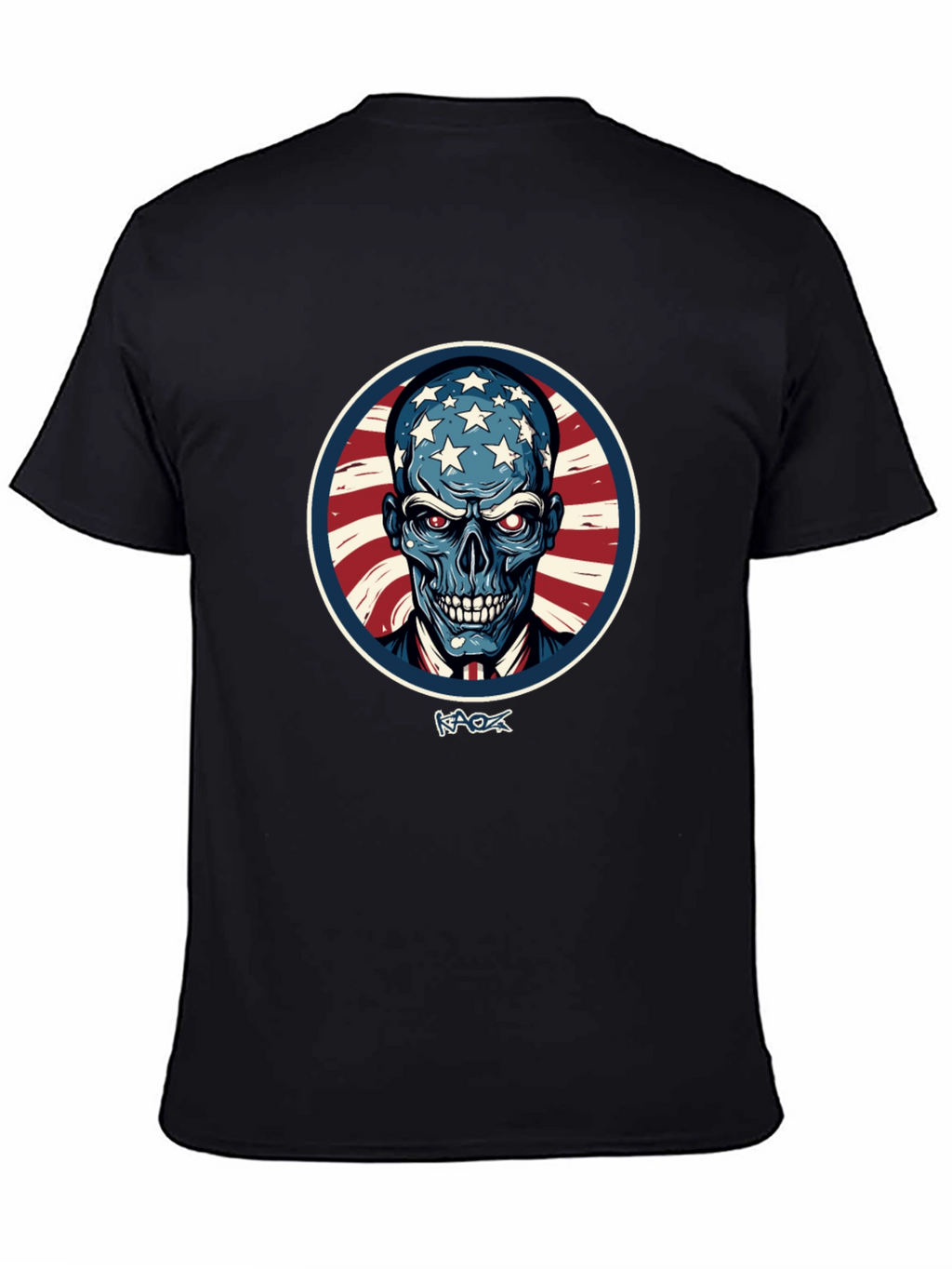 American Patriot Skull Graphic T-Shirt