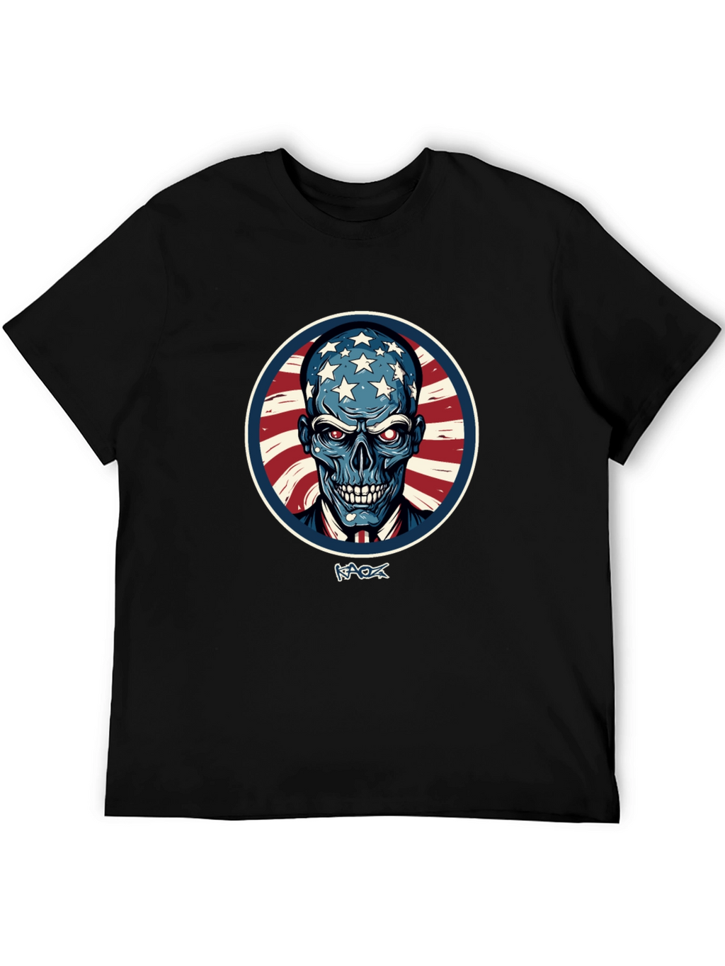 American Patriot Skull Graphic T-Shirt