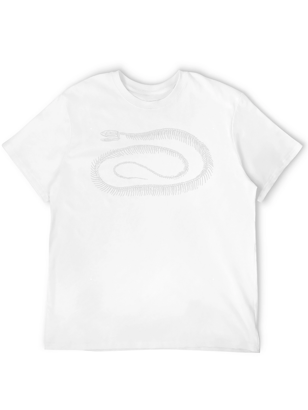 Snake Skeleton Graphic Print Black T-Shirt