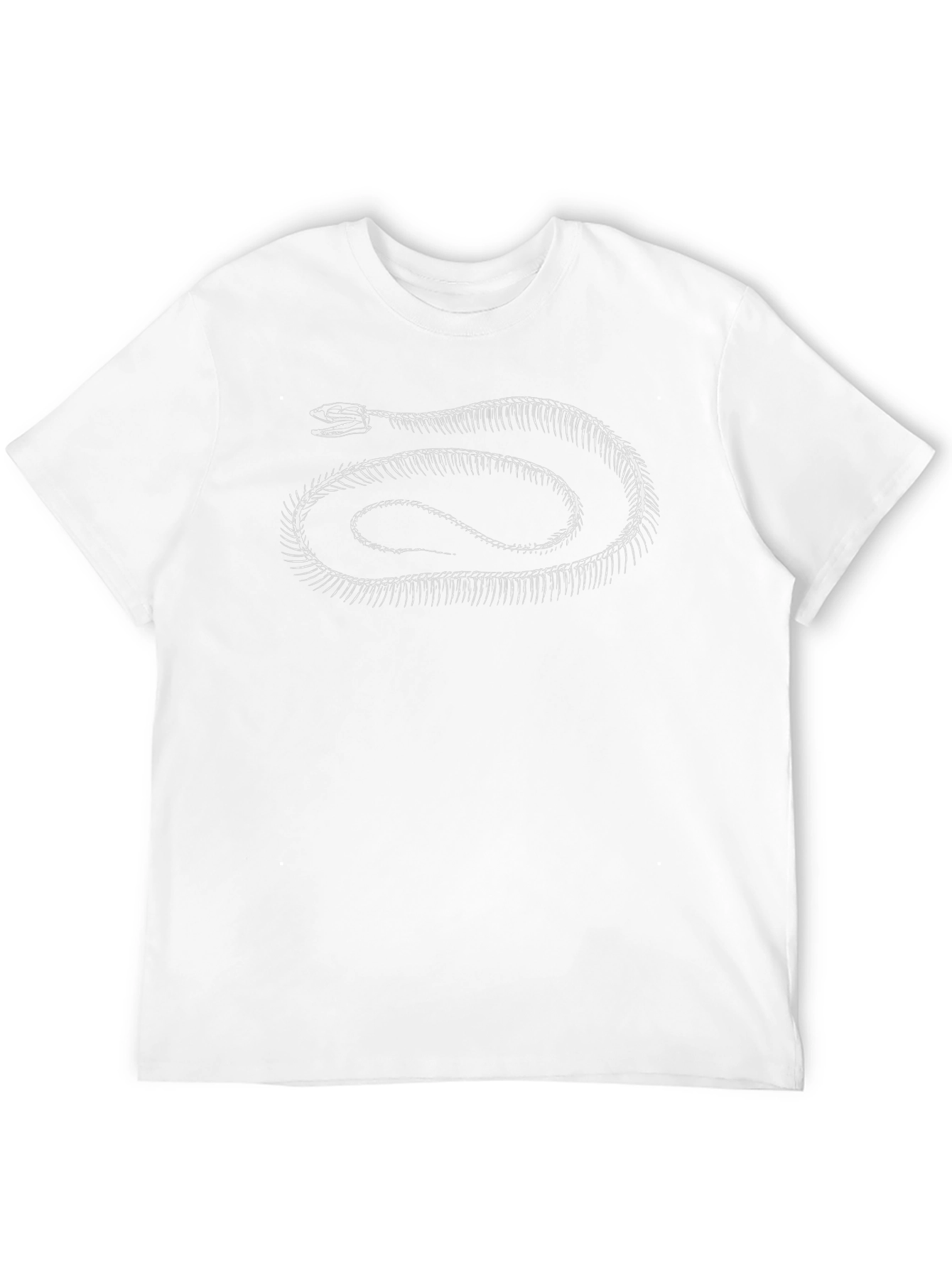 Snake Skeleton Graphic Print Black T-Shirt