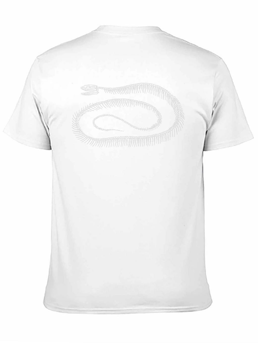 Snake Skeleton Graphic Print Black T-Shirt