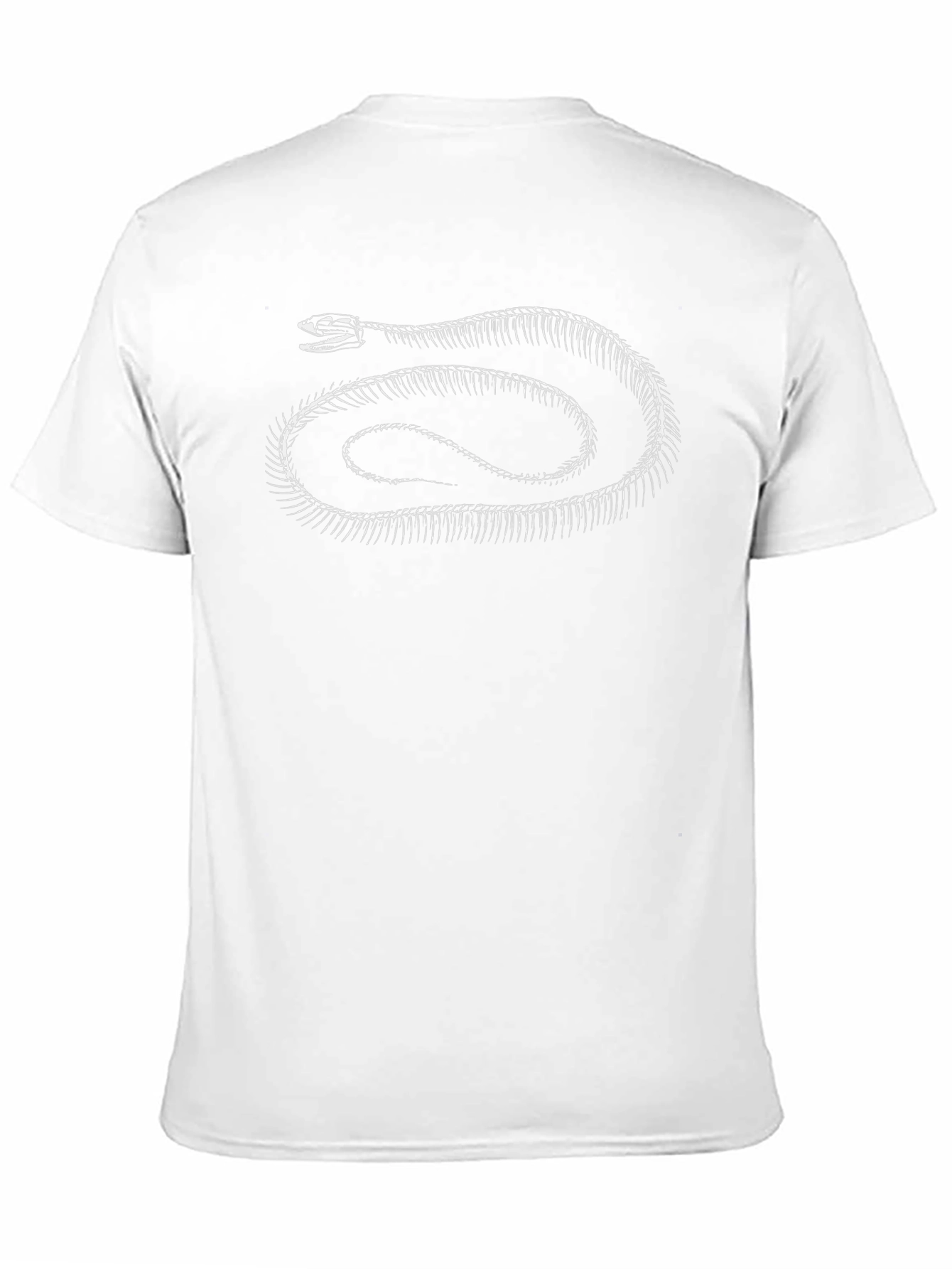 Snake Skeleton Graphic Print Black T-Shirt