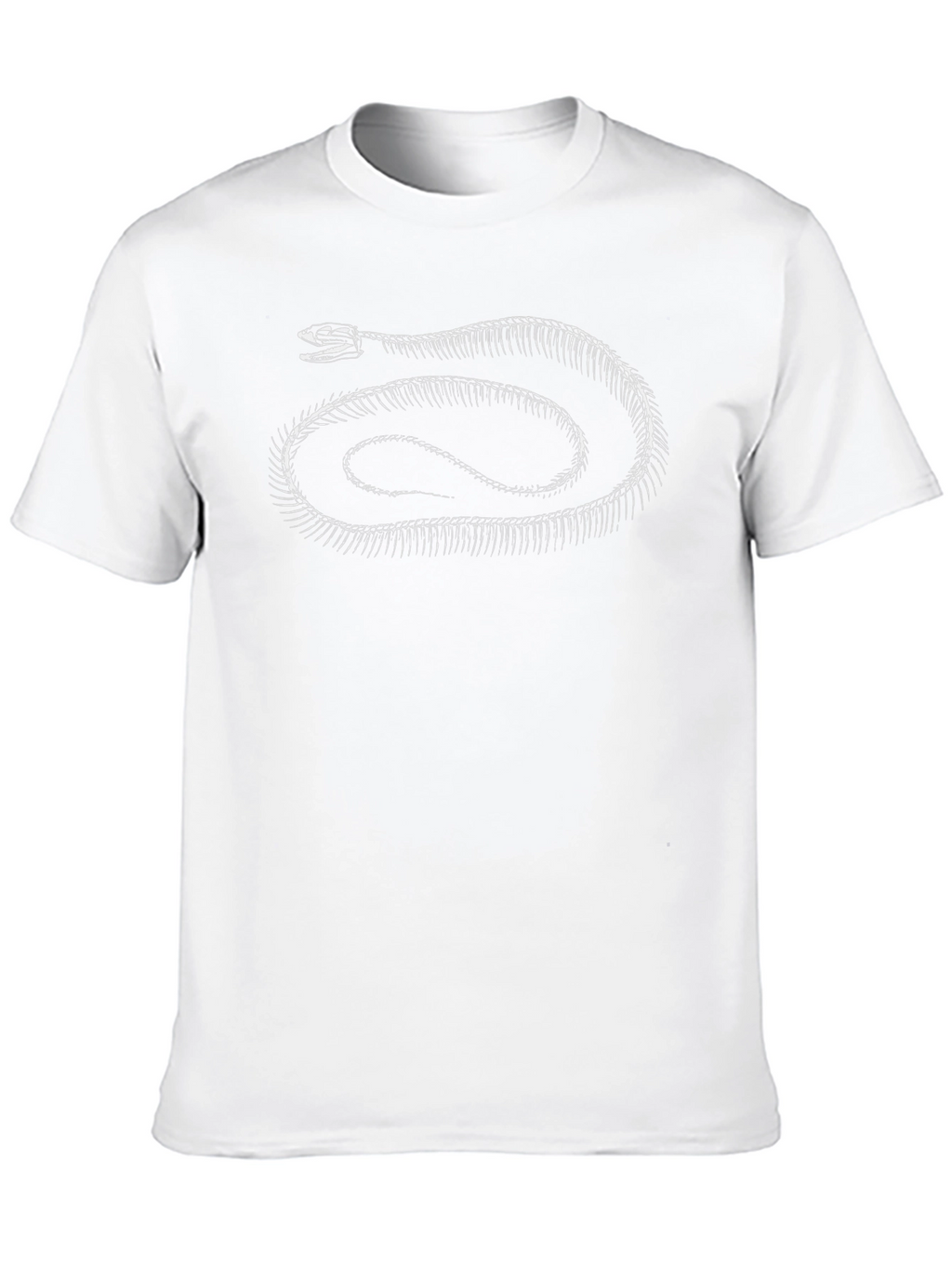 Snake Skeleton Graphic Print Black T-Shirt