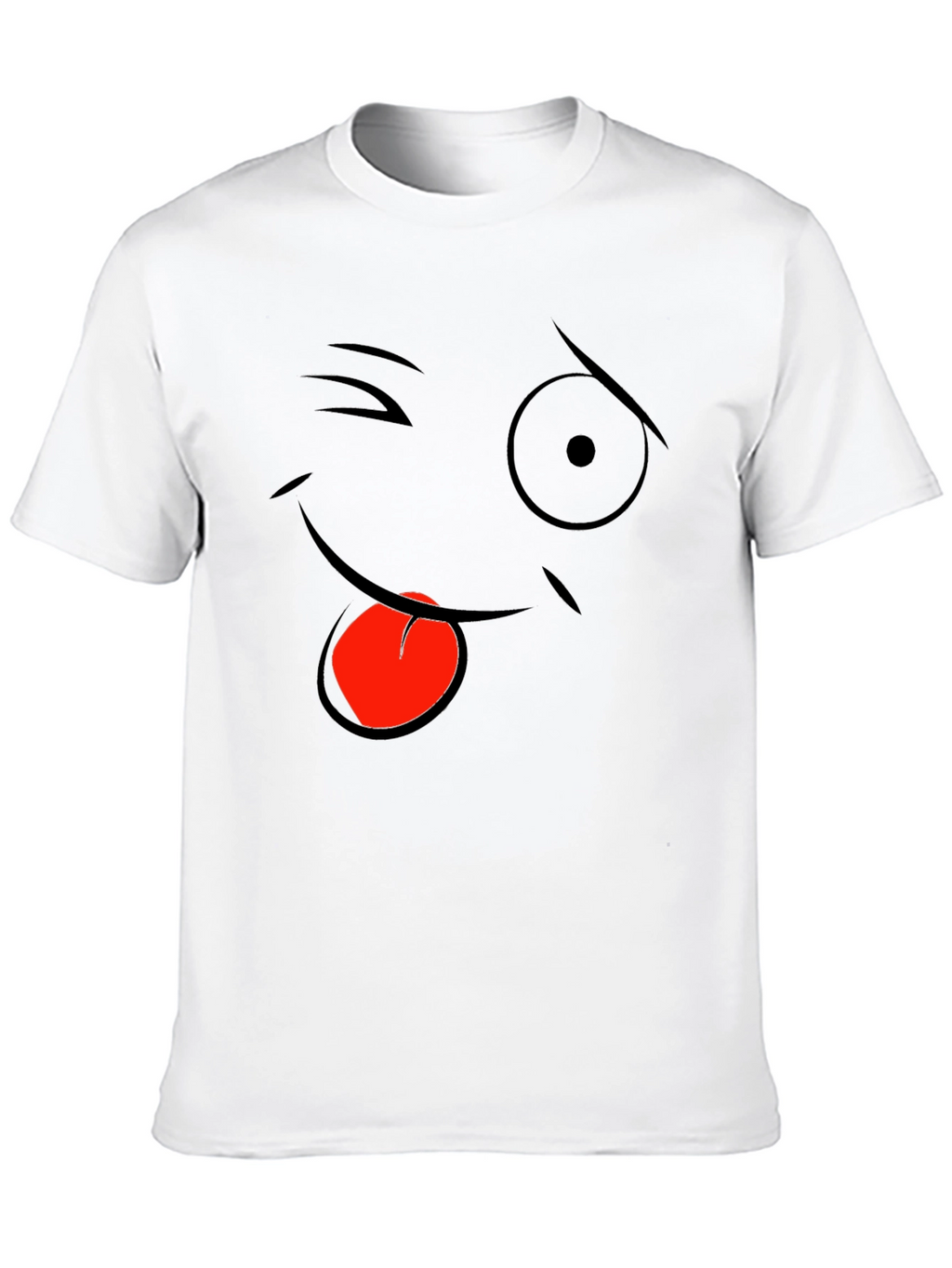 Funny Face Graphic Black T-Shirt