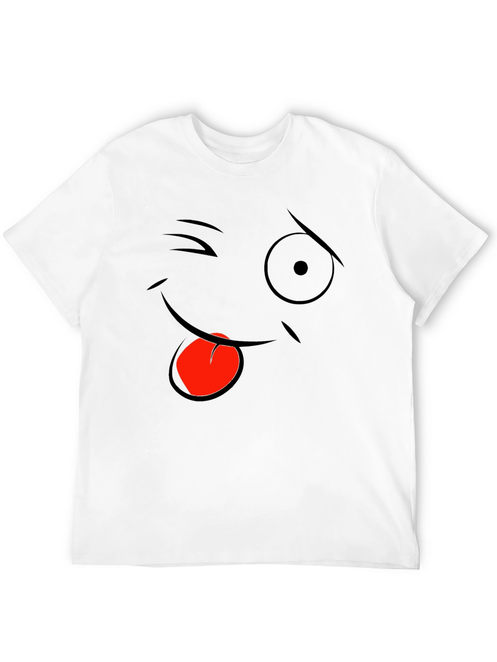 Funny Face Graphic Black T-Shirt