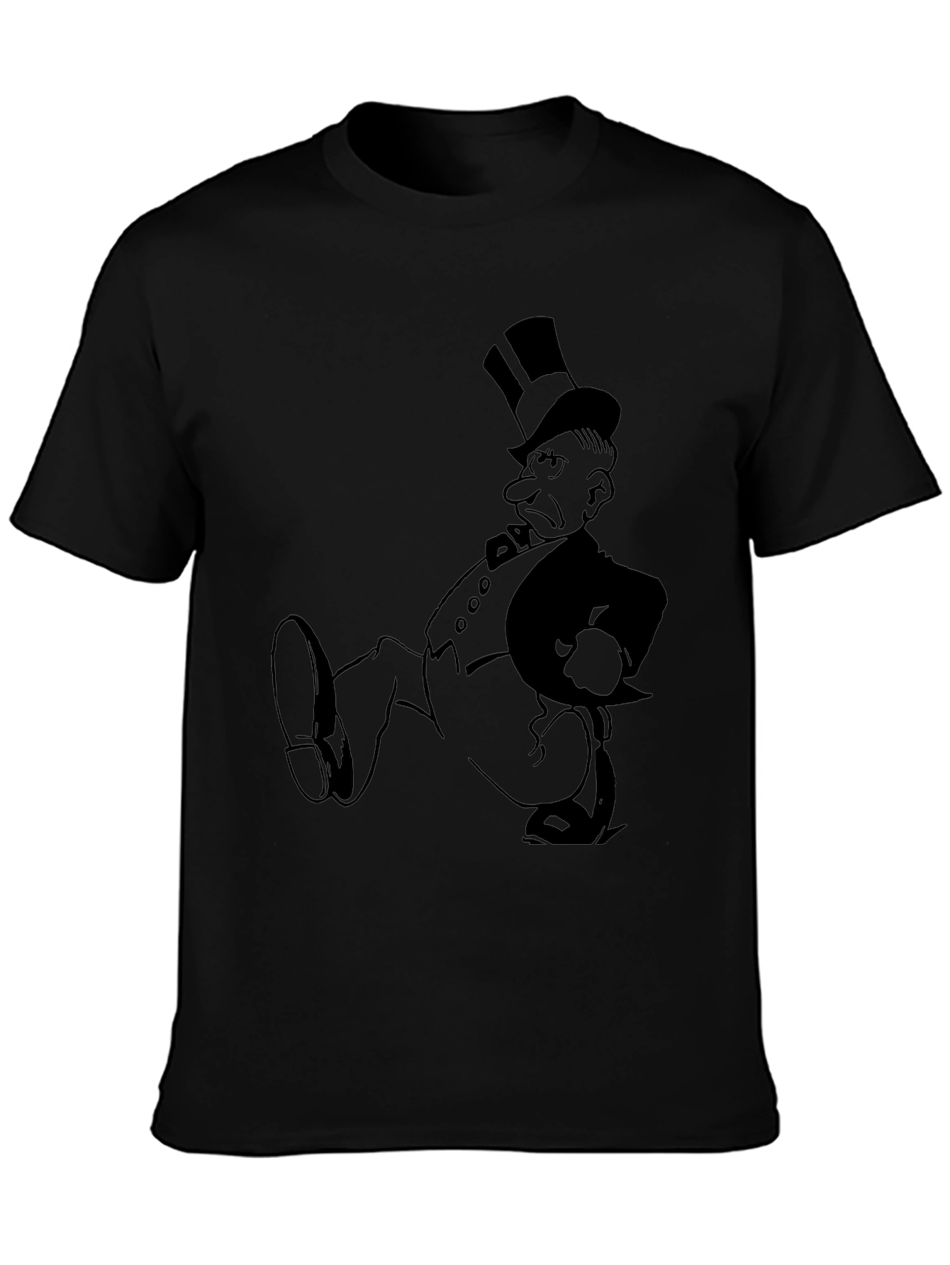 Grumpy Cartoon Character Graphic T-Shirt