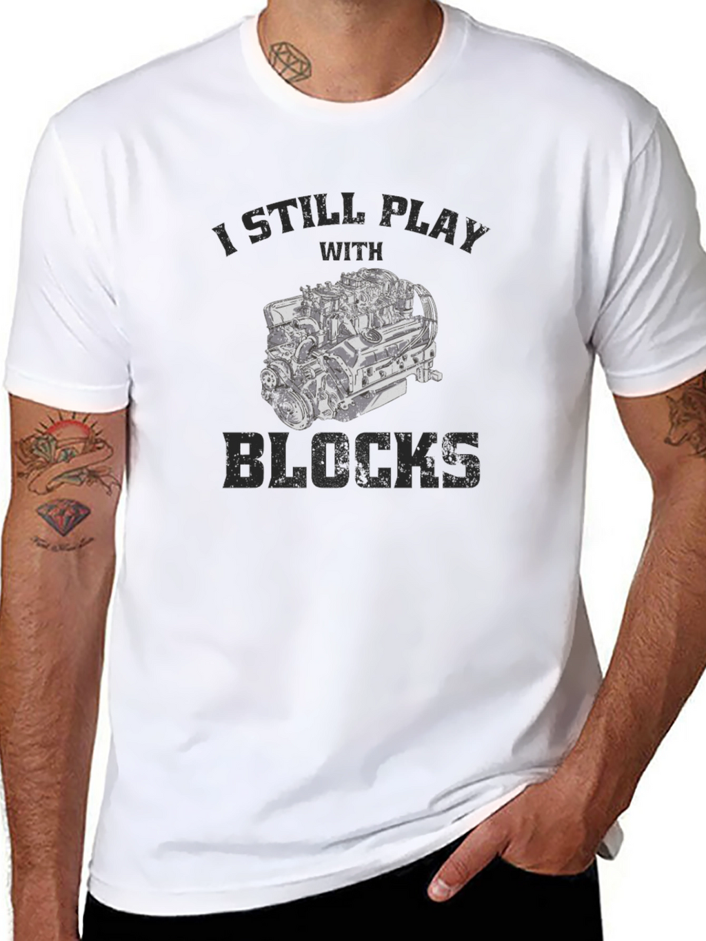 I Still Play With Blocks Mens T-Shirt