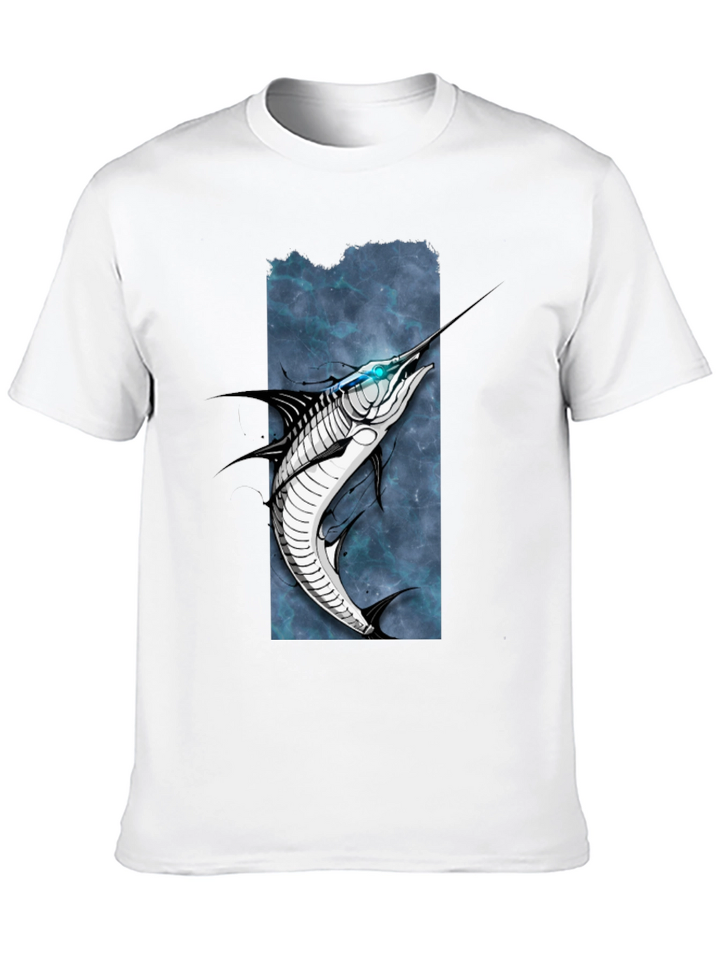 Marlin Graphic Tee - Black Cotton T-Shirt