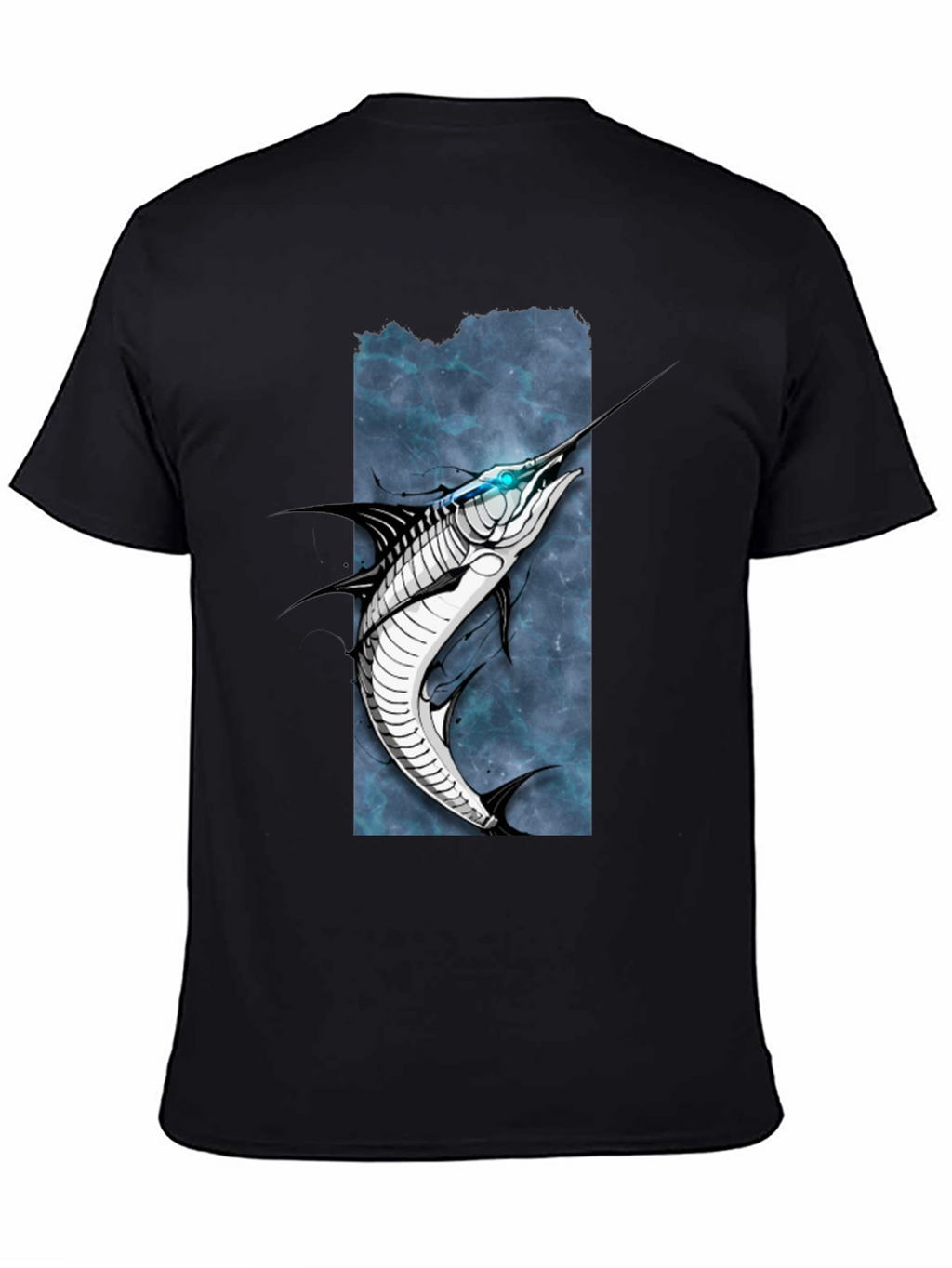 Marlin Graphic Tee - Black Cotton T-Shirt
