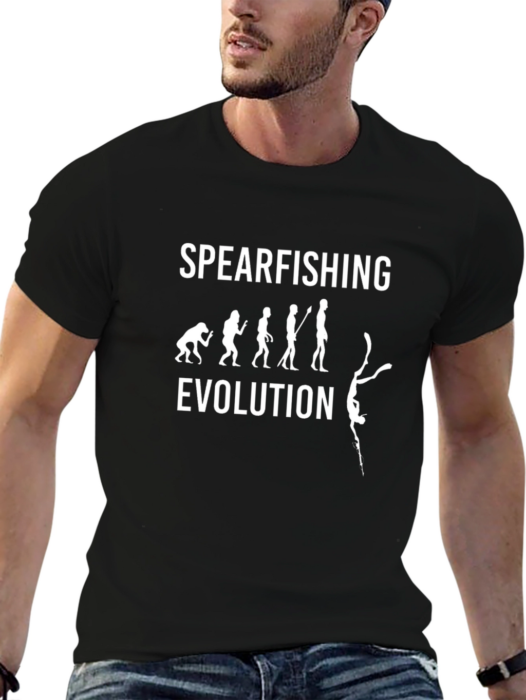 Spearfishing Evolution Graphic T-Shirt