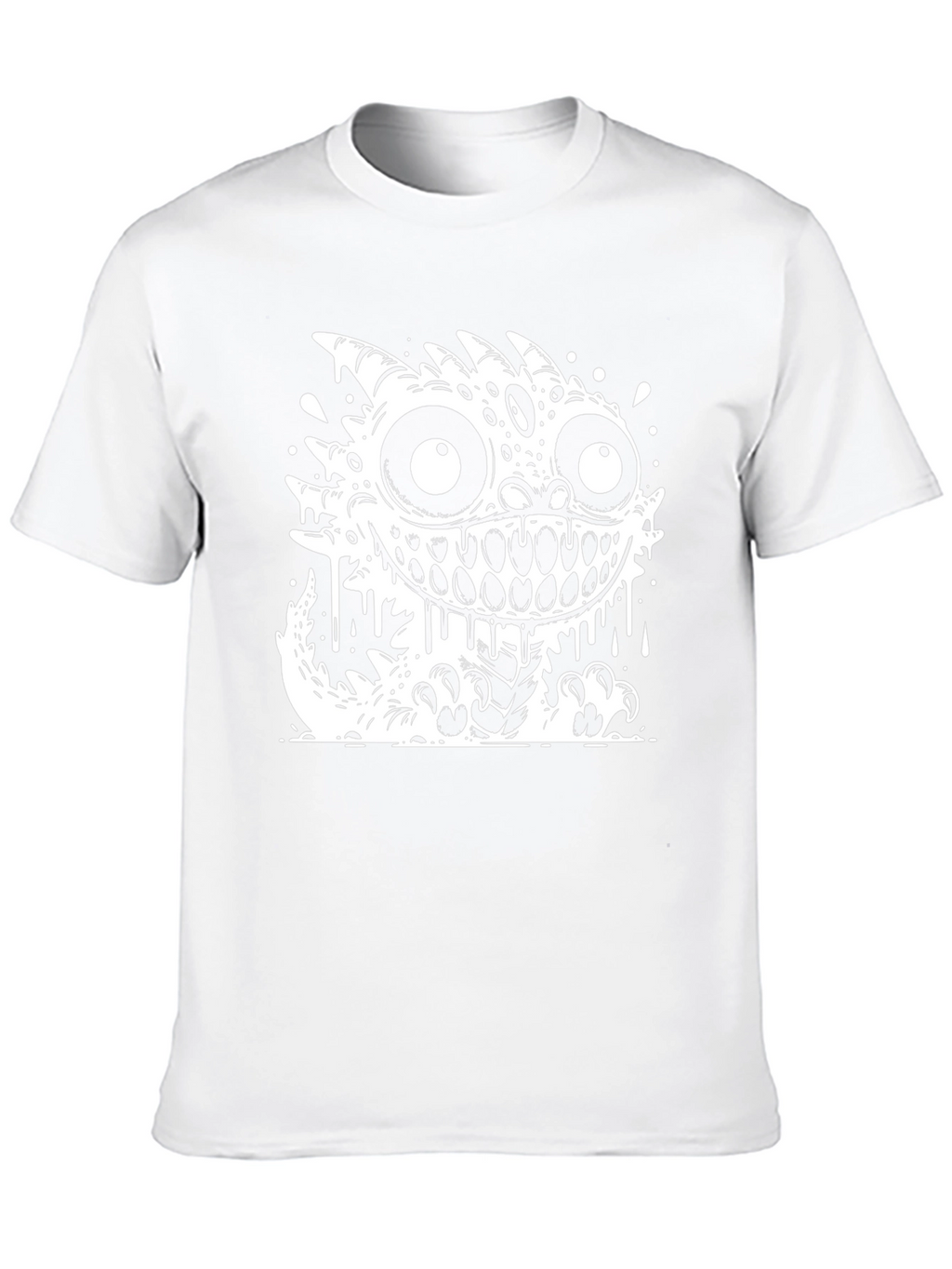 Monster Graphic Tee - Black Cotton Blend T-Shirt