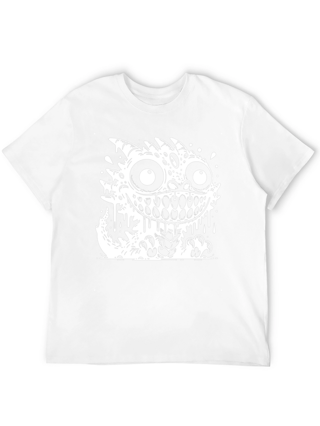 Monster Graphic Tee - Black Cotton Blend T-Shirt