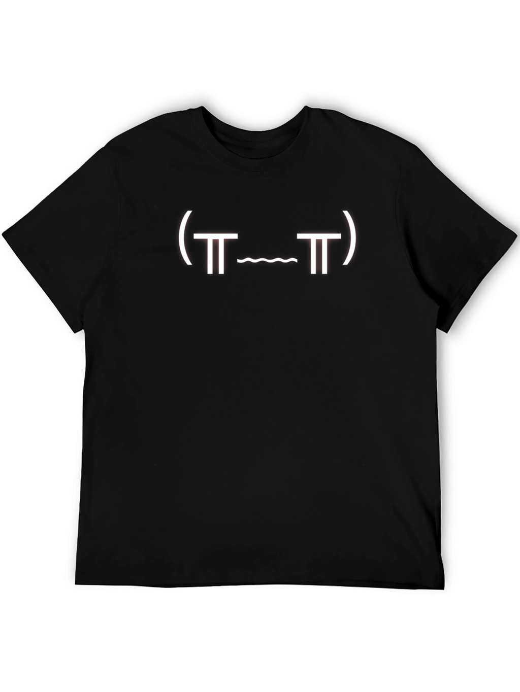 Black T-Shirt with Kawaii Face Design