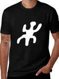 Unique Symbol Graphic Black T-Shirt