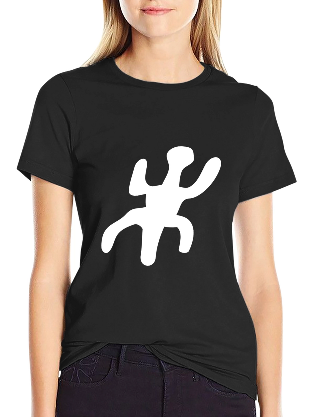 Unique Symbol Graphic Black T-Shirt