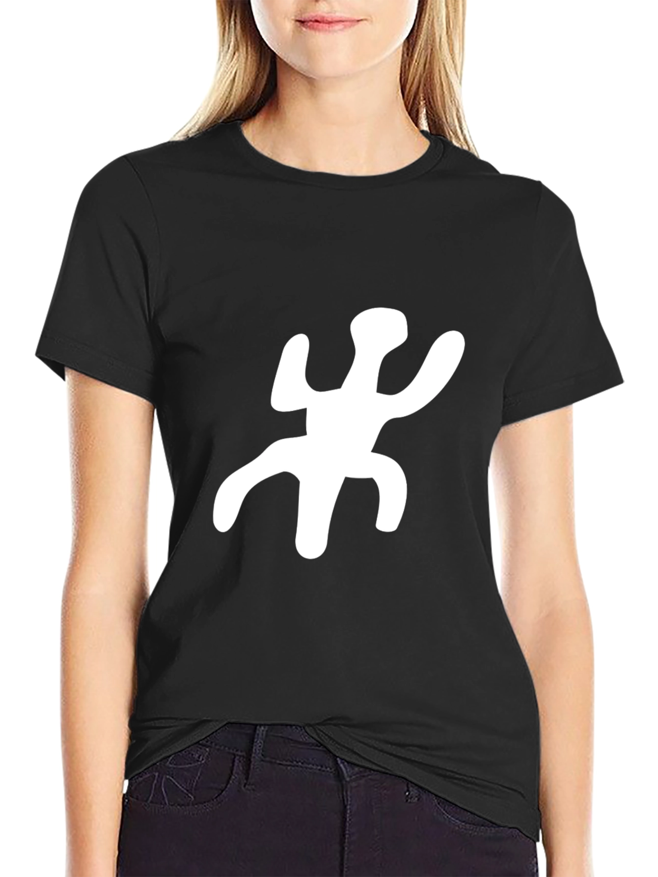 Unique Symbol Graphic Black T-Shirt