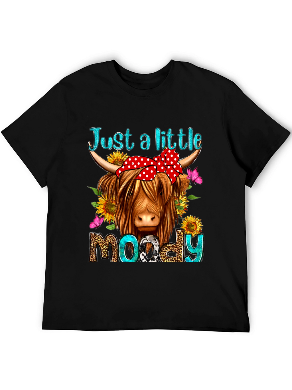 Just a Little Moody Cow Graphic Tee