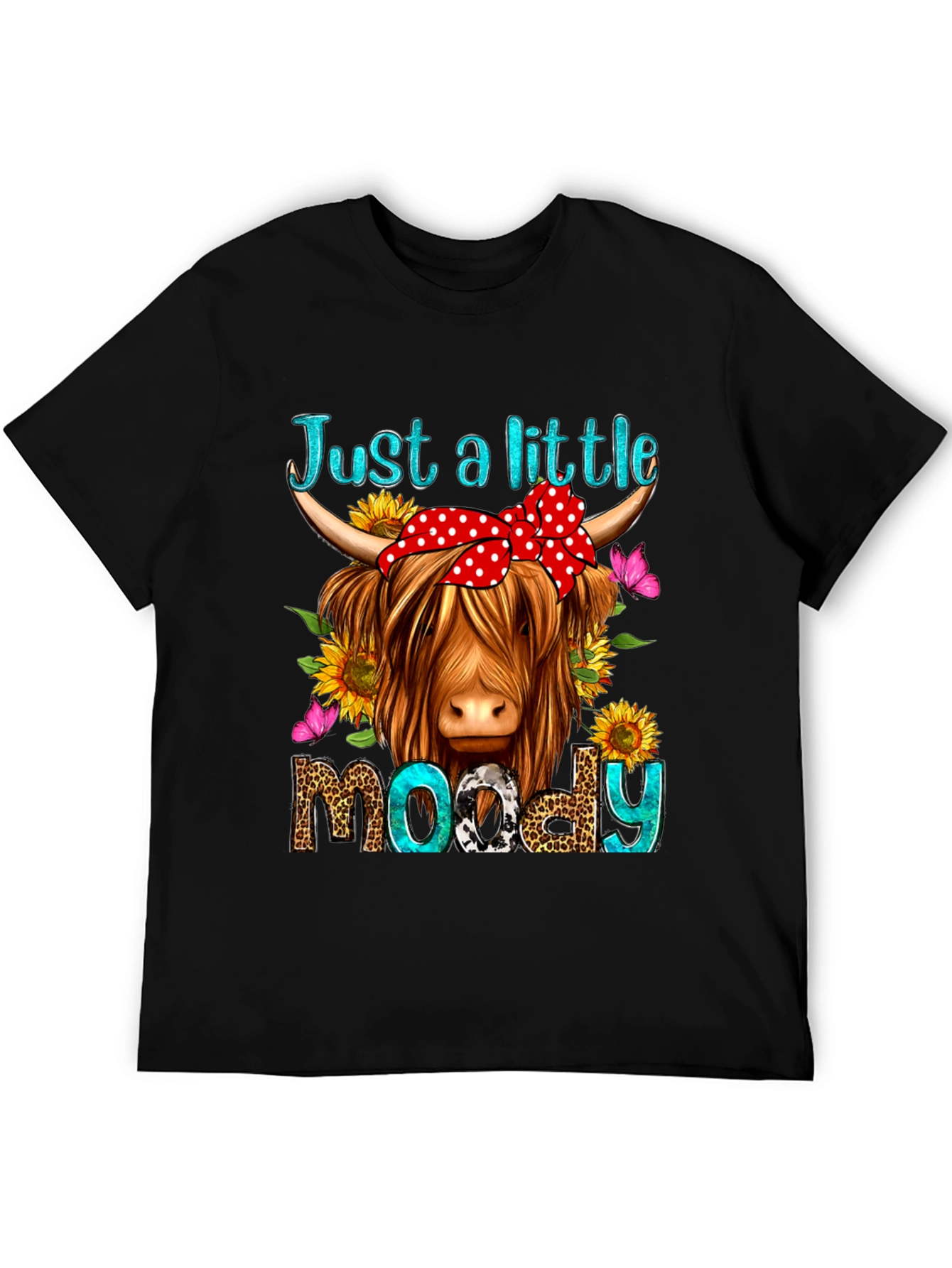 Just a Little Moody Cow Graphic Tee