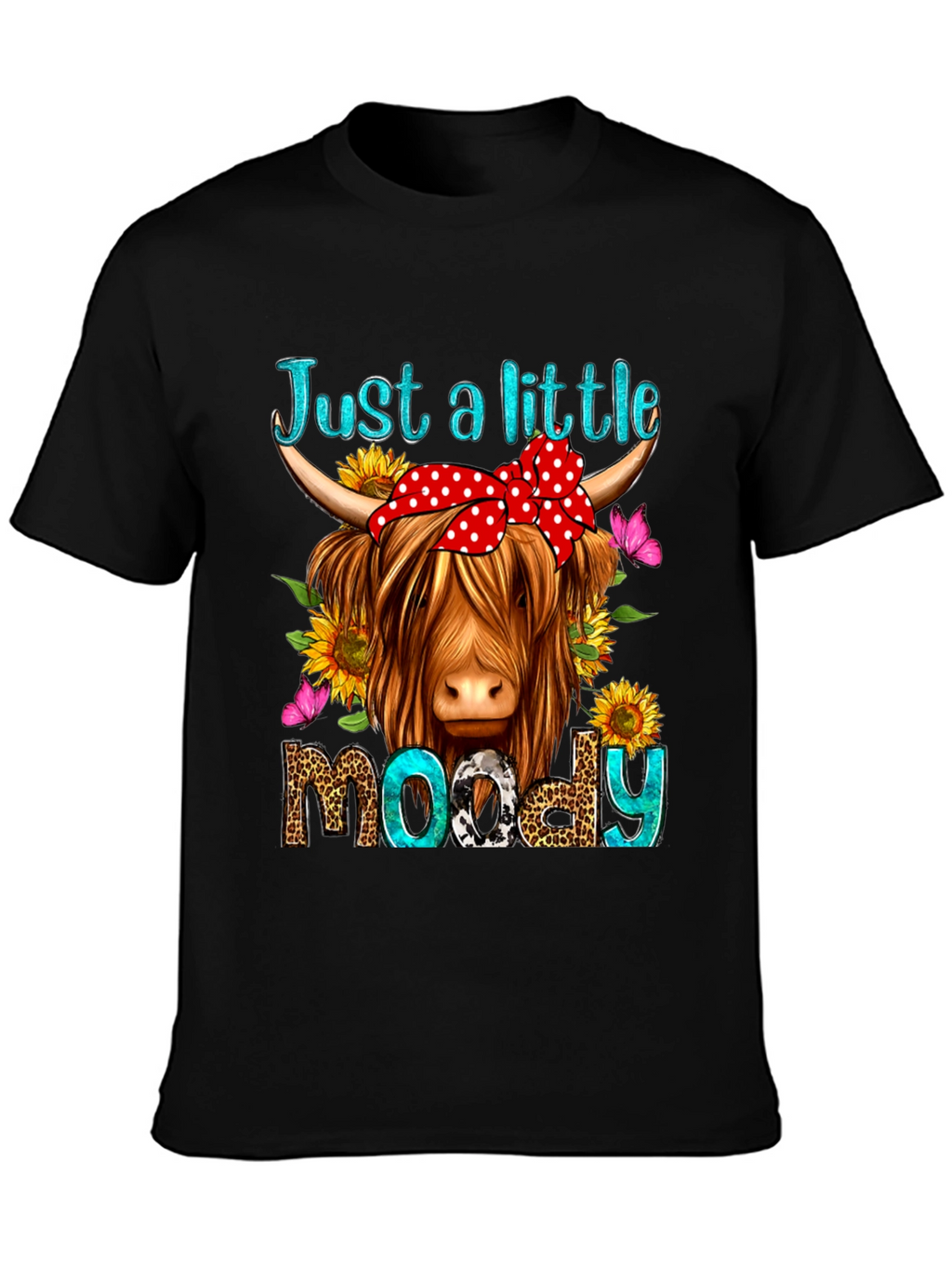Just a Little Moody Cow Graphic Tee