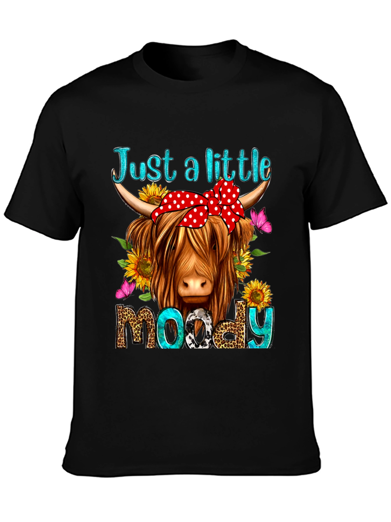 Just a Little Moody Cow Graphic Tee