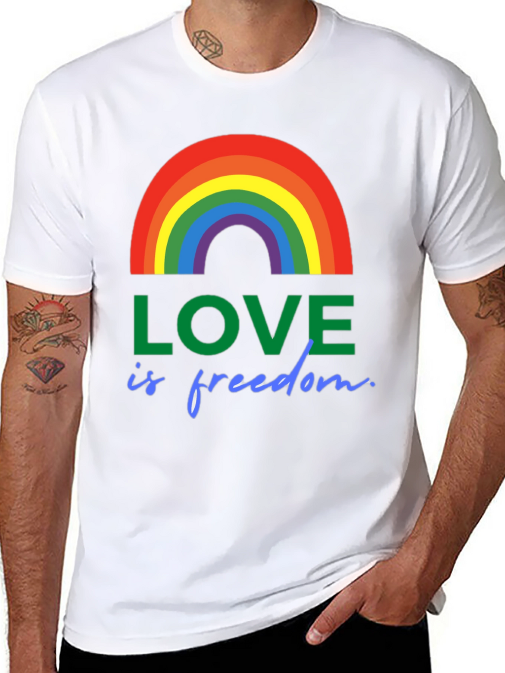 Love is Freedom Rainbow Pride T-Shirt