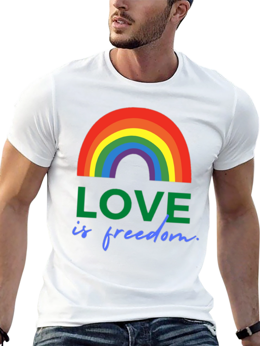 Love is Freedom Rainbow Pride T-Shirt