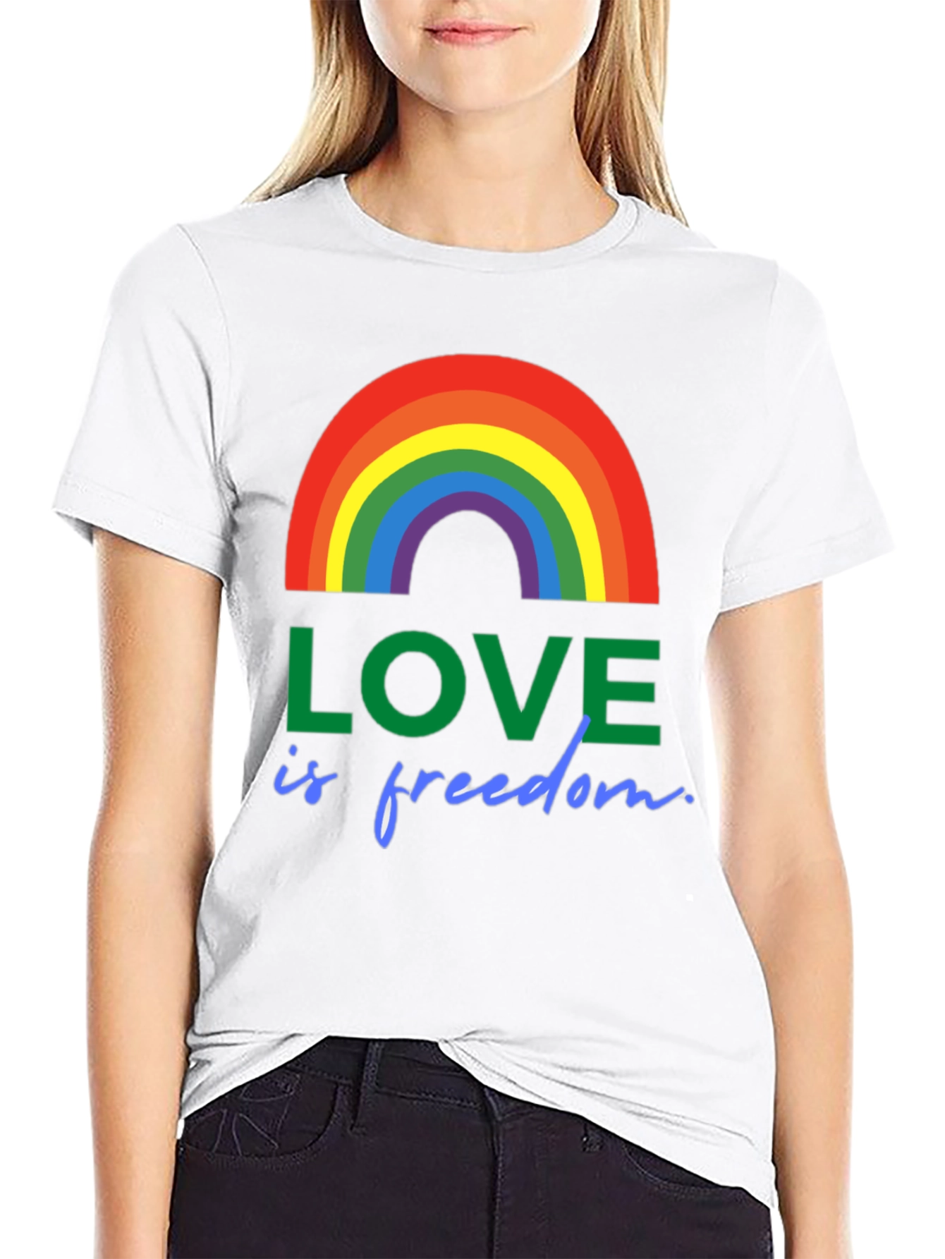 Love is Freedom Rainbow Pride T-Shirt