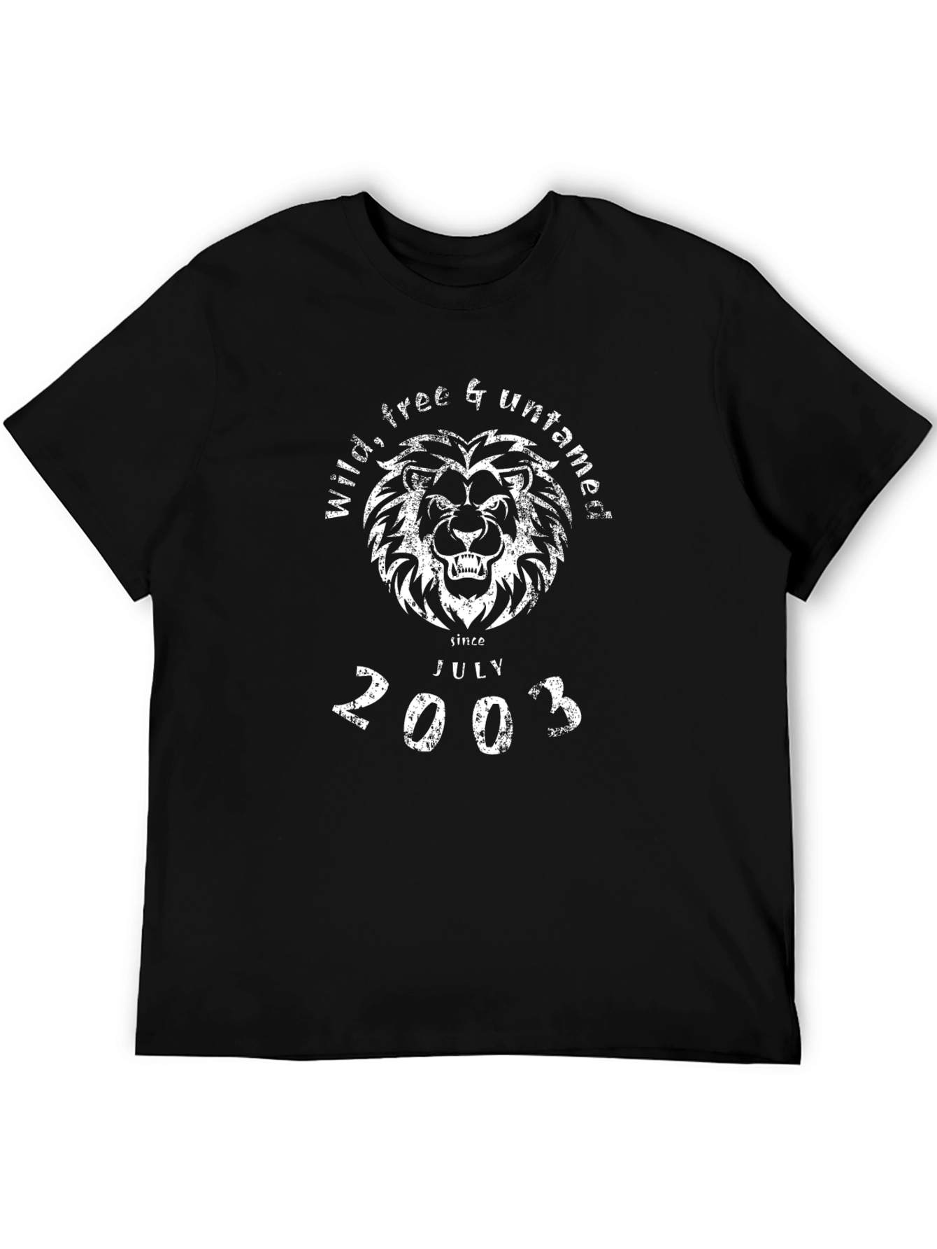 Wild Free & Untamed Black Lion T-Shirt