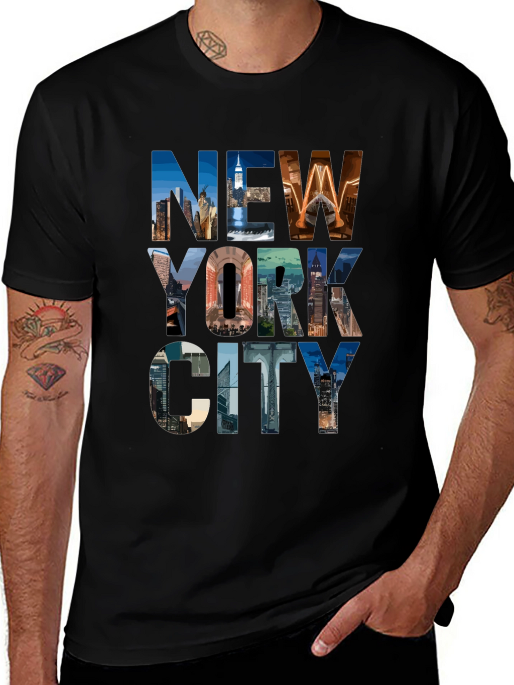 New York Cityscape Graphic T-Shirt