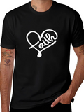 Faith Heart Graphic T-Shirt - Stylish Black Tee