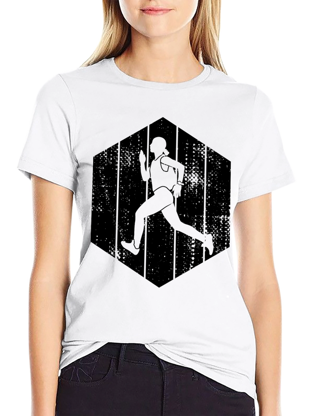 Runner Silhouette Graphic Tee - Black
