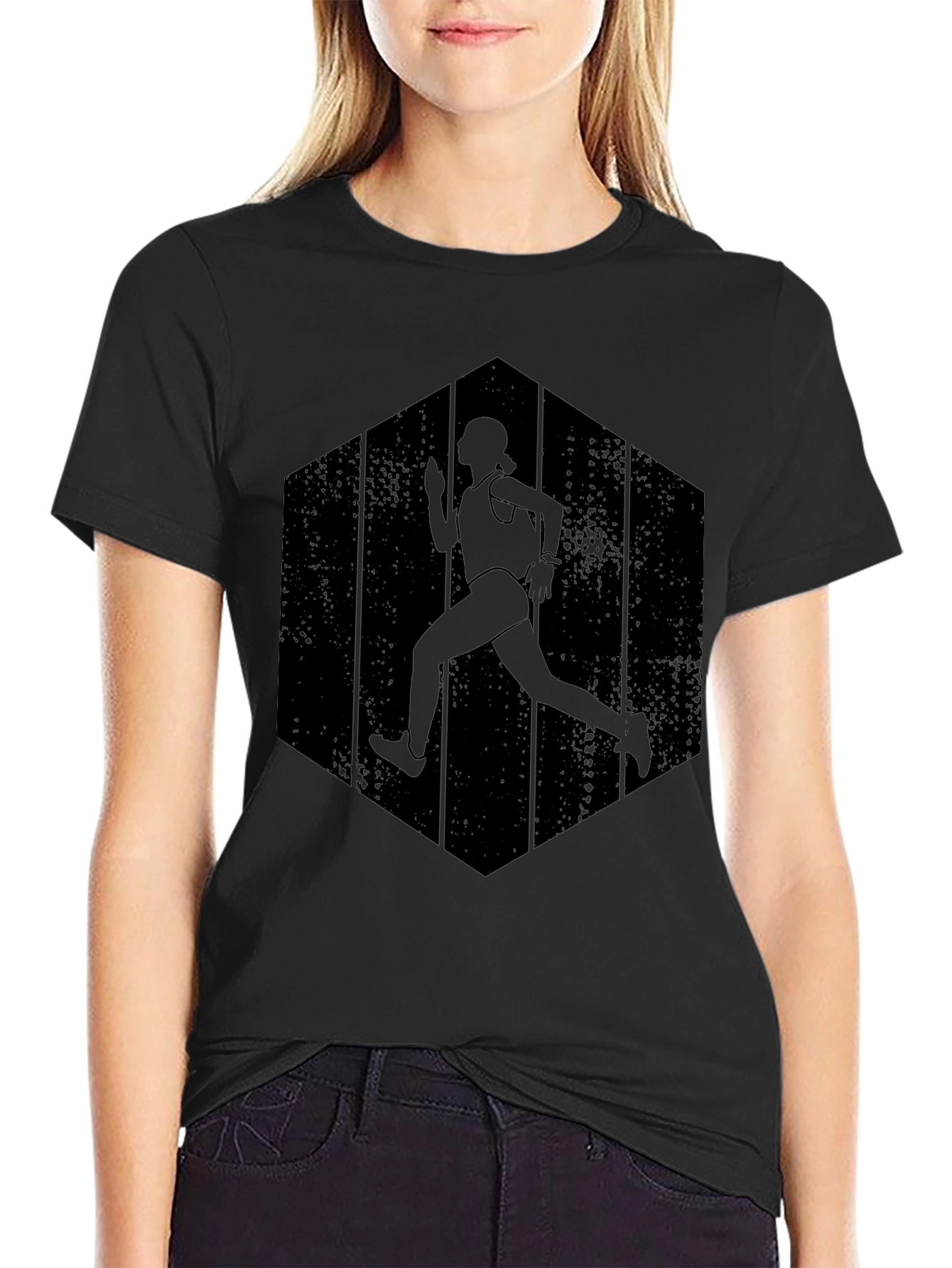 Runner Silhouette Graphic Tee - Black