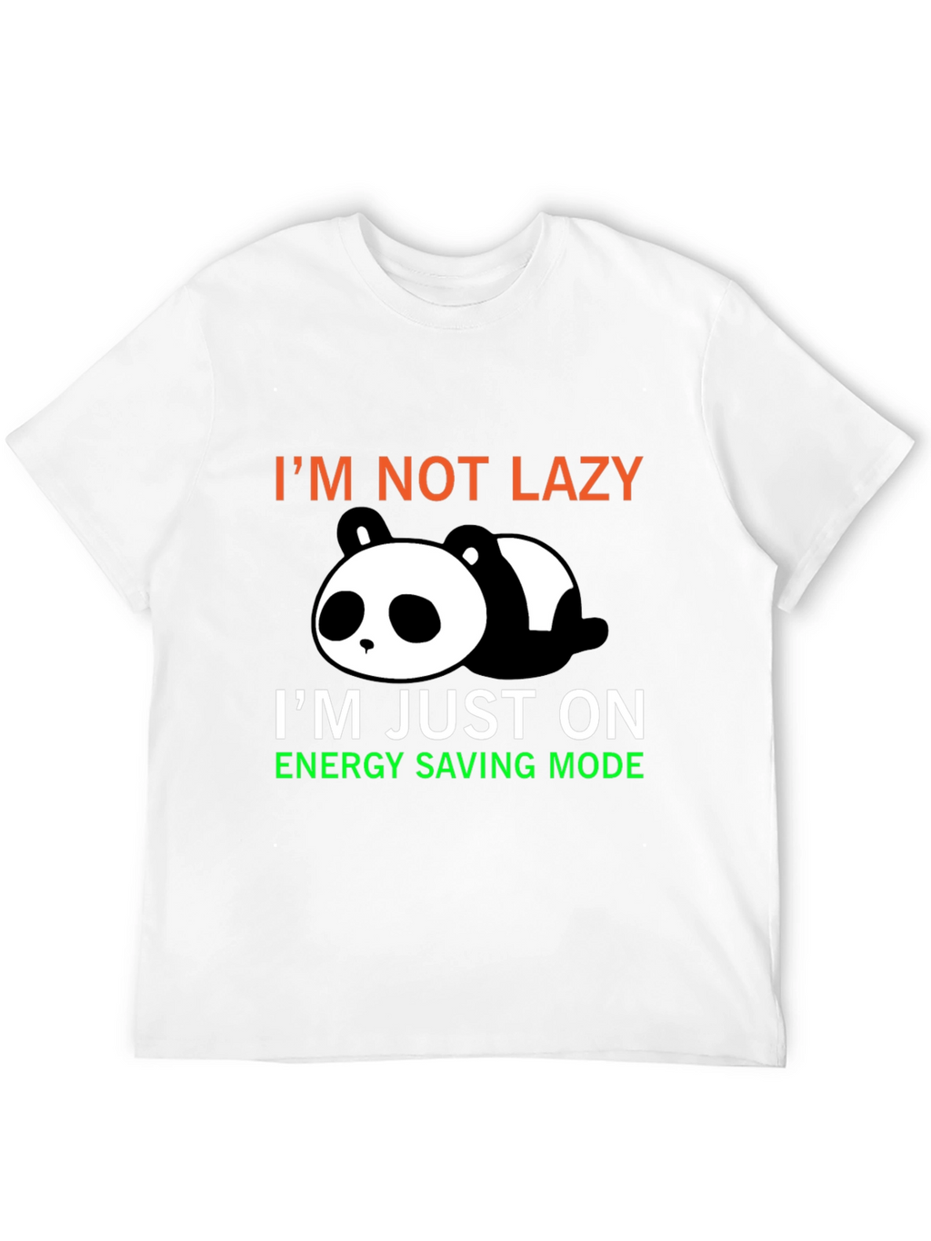 Lazy Panda Energy Saving Mode Graphic T-Shirt