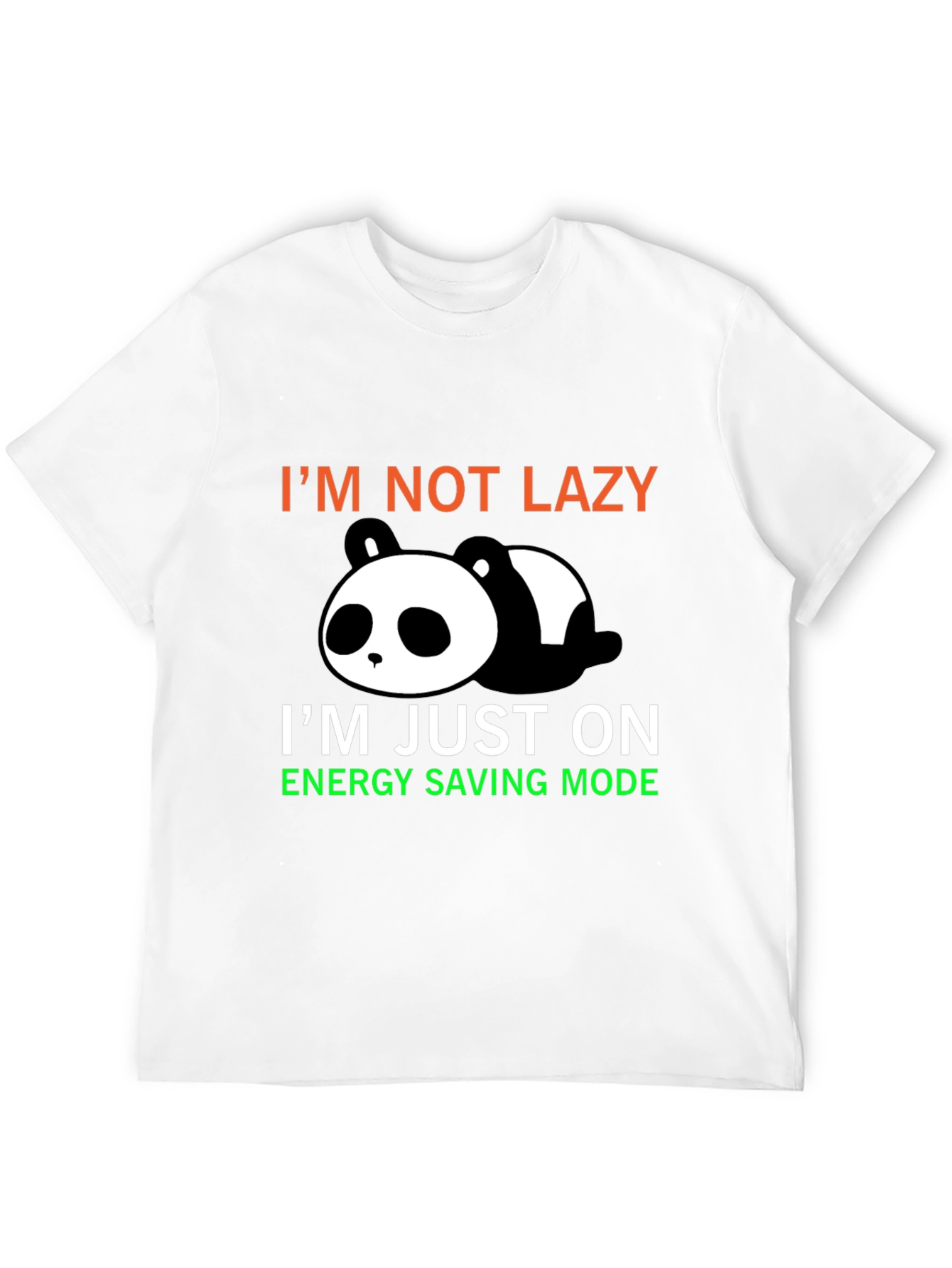 Lazy Panda Energy Saving Mode Graphic T-Shirt